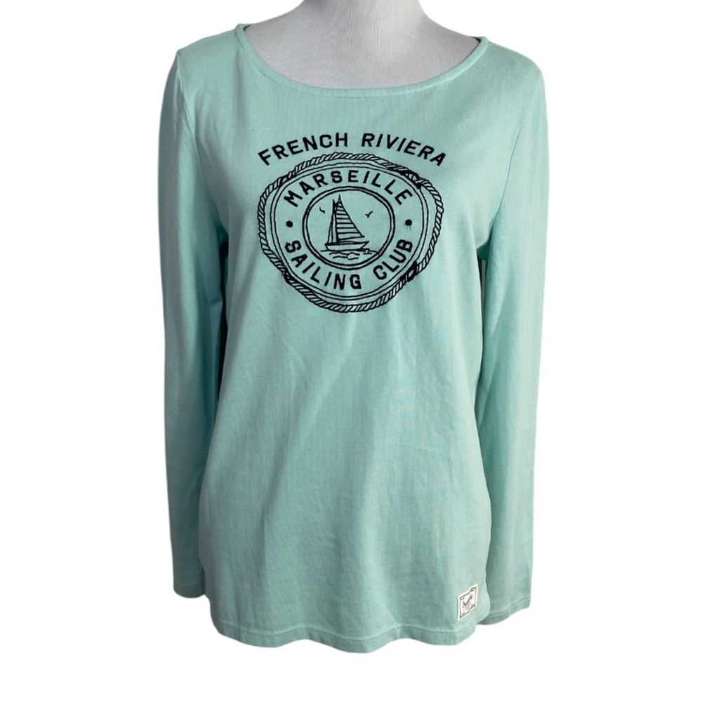 Talbots French Riviera Sailing Club Long Sleeve Top Size Medium